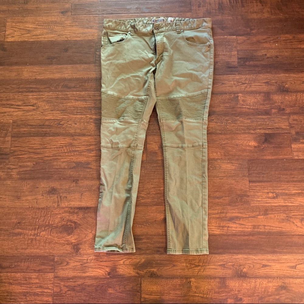 Olive Green Moto Pants INC EUC
